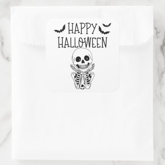 Happy Halloween Aufkleber (Tasche)