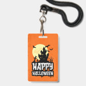 Happy Halloween Ausweis (Rückseite mit Lanyard)
