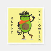 Happy Halloween Avocado Pirate Serviette (Vorderseite)