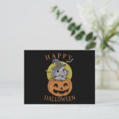 Happy Halloween Baby Elephant Postkarte (Stehend Vorderseite)