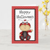 Happy Halloween Baby Ladybug Karte (Gelbe Blume)