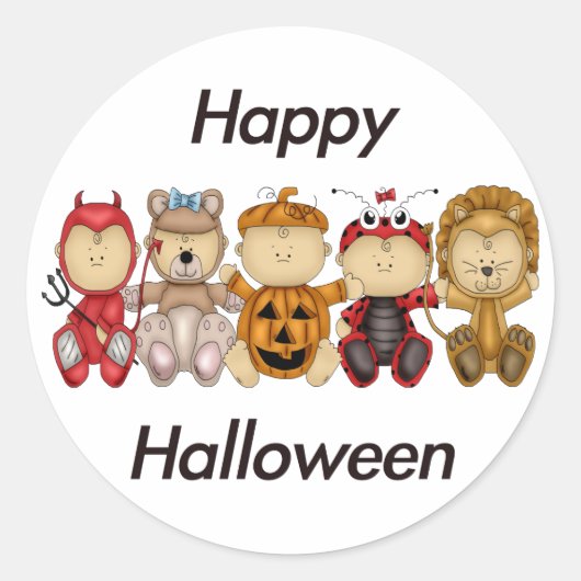 Happy Halloween (Babys) Runder Aufkleber (Vorderseite)