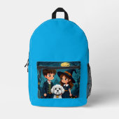 happy halloween backpack bedruckter rucksack (Vorderseite)