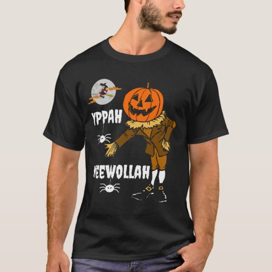 Happy Halloween, Backwards Letter T - Shirt (Vorderseite)