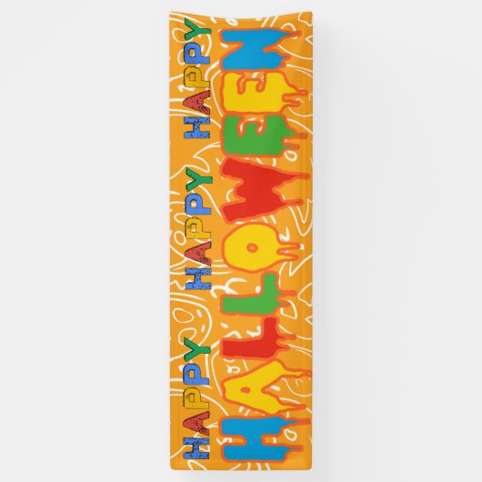 Happy Halloween Banner | Benutzerdefinierte Dekora (Vertikal)