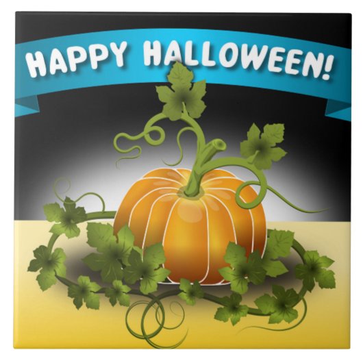 'HAPPY HALLOWEEN' BANNER FLIESE (Vorderseite)