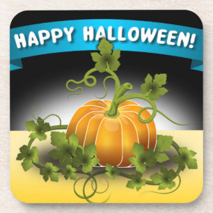 'HAPPY HALLOWEEN' BANNER GETRÄNKEUNTERSETZER