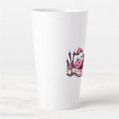 Happy Halloween Banner with Castle, Pumpkin, Black Milchtasse (Vorderseite)