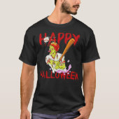 Happy Halloween Baseball Zombie Costume Baseball g T-Shirt (Vorderseite)