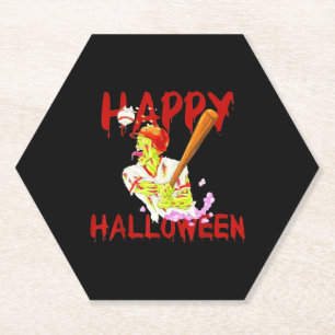 Happy Halloween Baseball Zombie Kostüm Gift Untersetzer