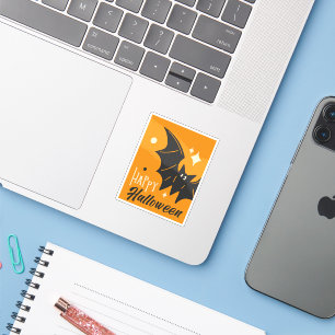 Happy Halloween Bat Orange Niedlich Funny Aufkleber