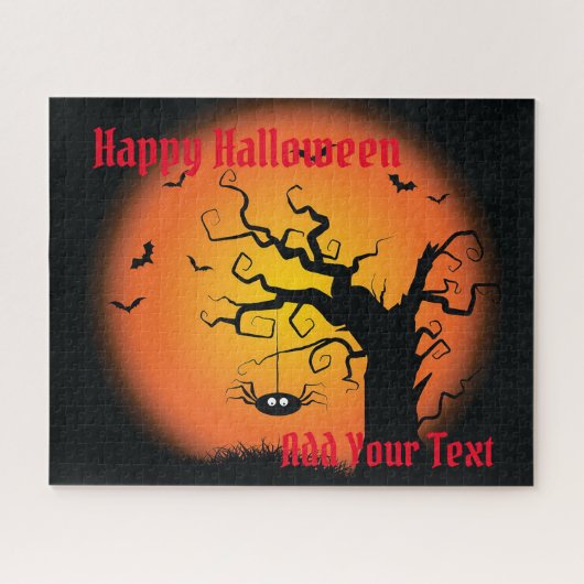 Happy Halloween Bat Puzzle (Horizontal)