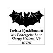 Happy Halloween Bat Rücksendeadresse Gummistempel (Prägung)
