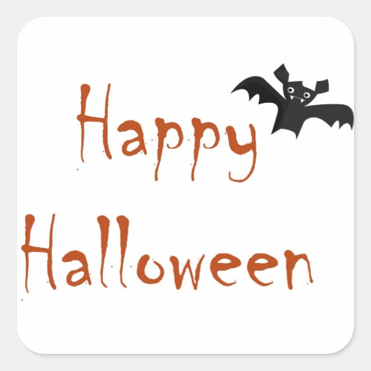 Happy Halloween Bat Sticker (Vorderseite)