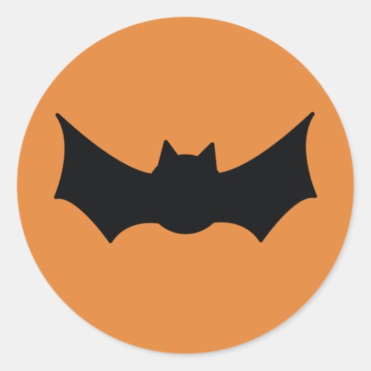 Happy Halloween. Bat. Trick oder geil. Orange Runder Aufkleber (Vorderseite)