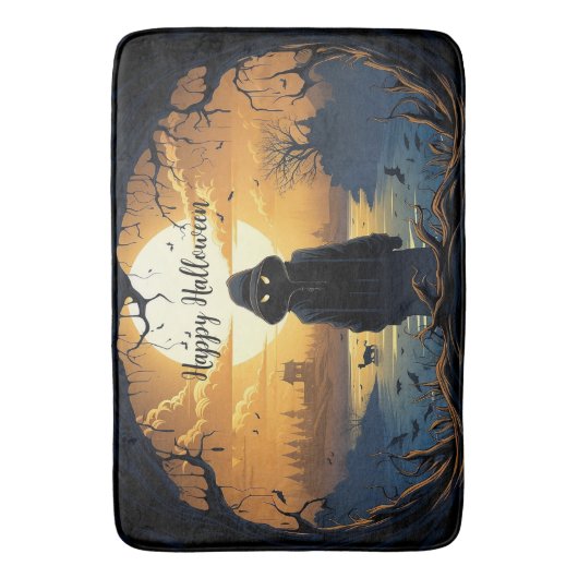Happy Halloween Bath Mat Badematte (Vorderseite Vertikal)