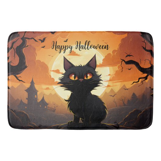 Happy Halloween Bath Mat Badematte (Vorderseite)