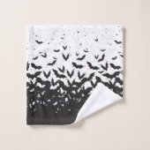 Happy Halloween Bats Badetuch Set (Waschlappen)