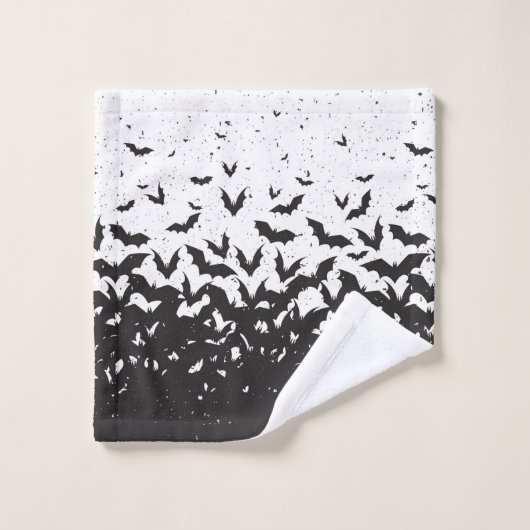 Happy Halloween Bats Badetuch Set (Waschlappen)