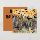 Happy Halloween Bats Card Feiertagskarte (Vorne/Hinten)