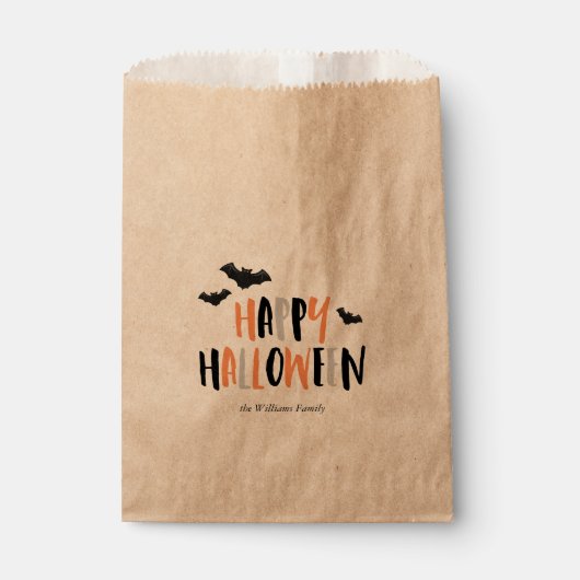 Happy Halloween Bats Geschenktütchen (Vorderseite)