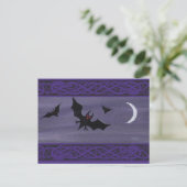 Happy Halloween Bats Postkarte (Stehend Vorderseite)