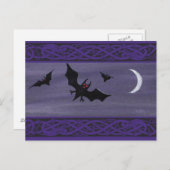 Happy Halloween Bats Postkarte (Vorne/Hinten)