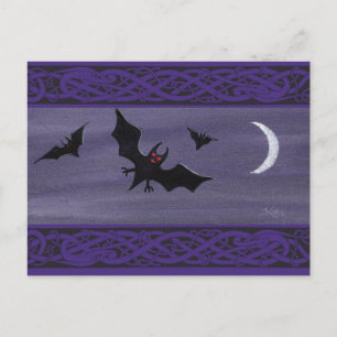 Happy Halloween Bats Postkarte