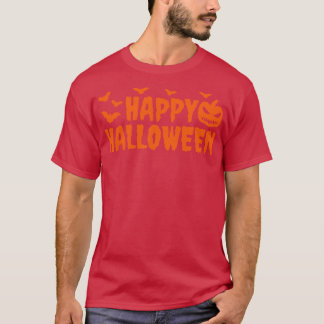 Happy Halloween Bats Pumpkin T-Shirt