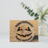 Happy Halloween Bauer Rancher Hey Trick or Treat Postkarte (Stehend Vorderseite)
