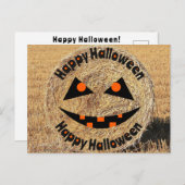 Happy Halloween Bauer Rancher Hey Trick or Treat Postkarte (Vorne/Hinten)