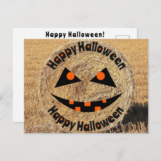 Happy Halloween Bauer Rancher Hey Trick or Treat Postkarte (Vorne/Hinten)