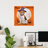 Happy Halloween Beagle Hexe Poster (Heimbüro)