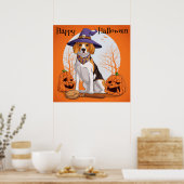 Happy Halloween Beagle Hexe Poster (Küche)