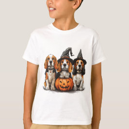 Happy Halloween Beagle Hunde Kürbislaterne T-Shirt