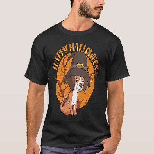 Happy Halloween Beagle Witch Dog Animal Halloween T-Shirt (Vorderseite)