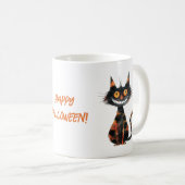 Happy Halloween Beängstigend Black Cat Kaffee Kaka Kaffeetasse (VorderseiteRechts)