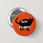 Happy Halloween Beängstigend Cat Button (Vorne & Hinten)
