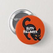 Happy Halloween Beängstigend Cat Button (Vorne & Hinten)