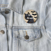 Happy Halloween Beängstigend Cat Button (Beispiel)