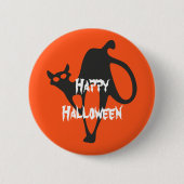 Happy Halloween Beängstigend Cat Button (Vorderseite)