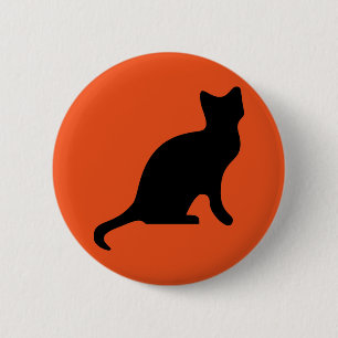 Happy Halloween Beängstigend Cat Button