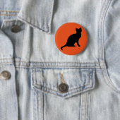 Happy Halloween Beängstigend Cat Button (Beispiel)