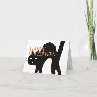 Happy Halloween Beängstigend Cat Halloween Card Dankeskarte