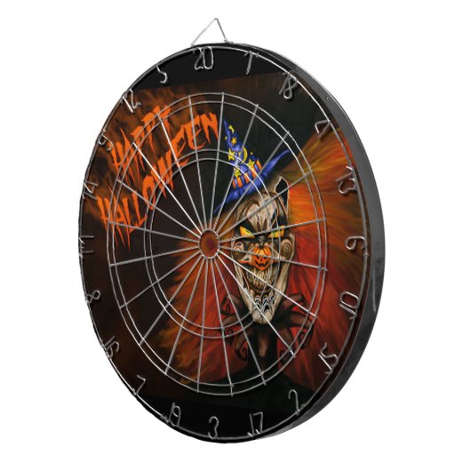 Happy Halloween Beängstigend Clown Dartscheibe (Vorderseite rechts)