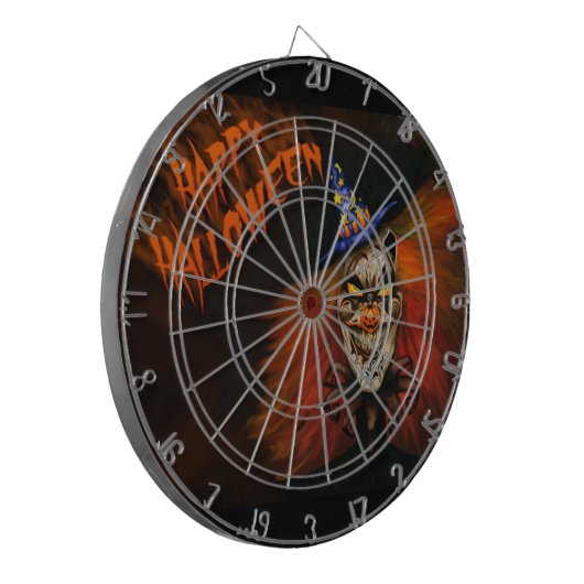 Happy Halloween Beängstigend Clown Dartscheibe (Vorderseite Links)