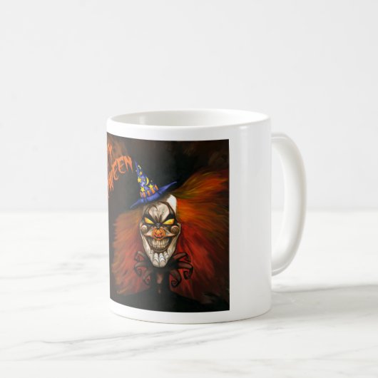Happy Halloween Beängstigend Clown Kaffeetasse (VorderseiteRechts)
