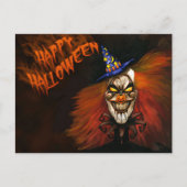 Happy Halloween Beängstigend Clown Postkarte (Vorderseite)