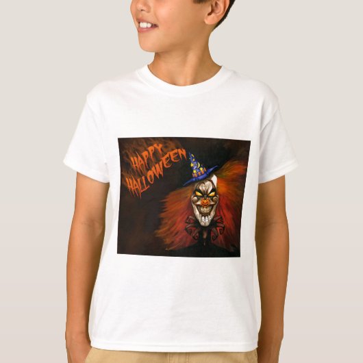 Happy Halloween Beängstigend Clown T-Shirt (Vorderseite)