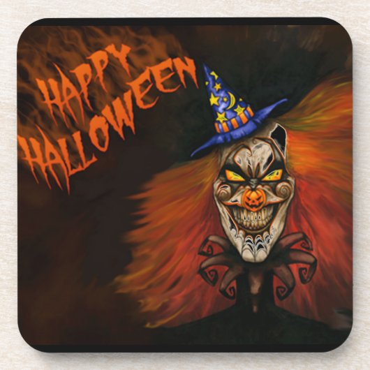 Happy Halloween Beängstigend Clown Untersetzer (Vorderseite)